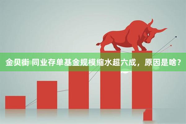 金贝街 同业存单基金规模缩水超六成，原因是啥？