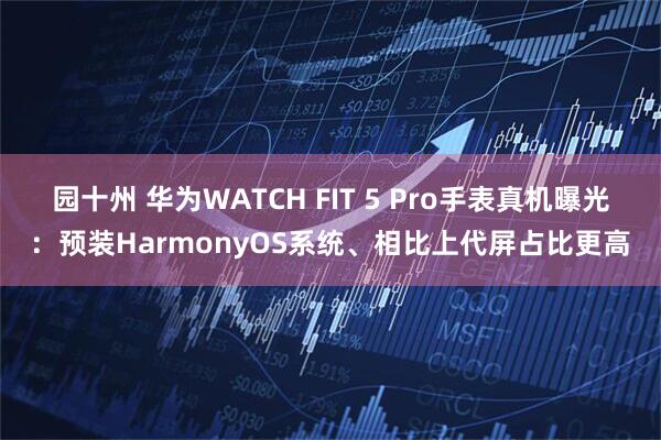 园十州 华为WATCH FIT 5 Pro手表真机曝光：预装HarmonyOS系统、相比上代屏占比更高